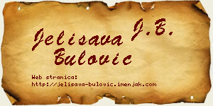 Jelisava Bulović vizit kartica